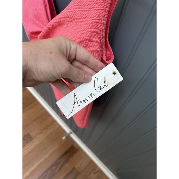 Anne Cole Dream Weaver Twist Front  Melon One Piece Swimsuit women's  Size 6 - Picture 2 of 6